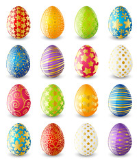 Set of color Easter eggs