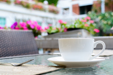 Cup of coffee on the table