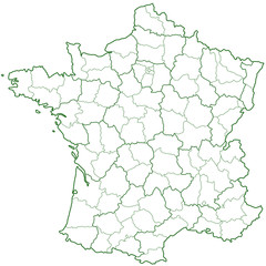 France contour map
