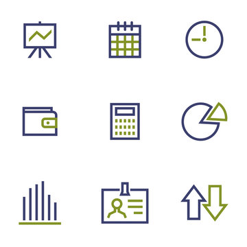 stock and market symbol line icon on white background vector