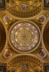 Fototapeta na wymiar Dome of Saint Stephen's Basilica Budapest, Hungary