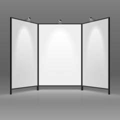 Blank trade show booth