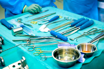 surgical instruments in the operating room
