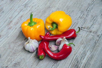 peppers and garlic