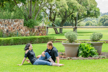 Couple on Lawn