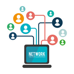 Social network design, vector illustration.