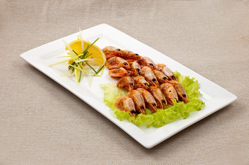 Shrimp  with sweet garlic