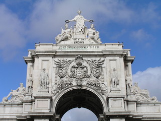 Fototapeta na wymiar Arco triunfal da Rua Augusta, Lisboa