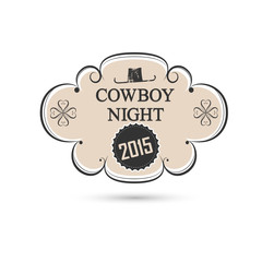 Filigree of calligraphic vintage design. cowboy night 2015
