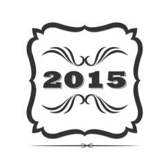 Frame of calligraphic vintage design 2015