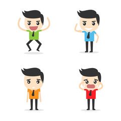 Set of businessman character