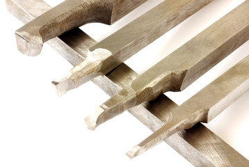 Lathe tools isolated on white