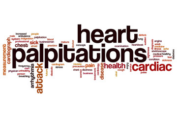 Heart palpitations word cloud