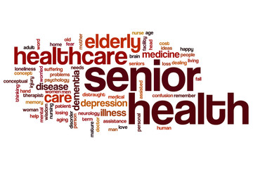Senior health word cloud