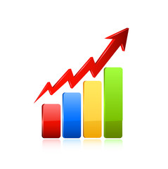 Business graph icon.