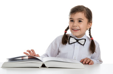 girl with book