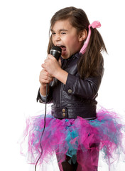 girl with microphone