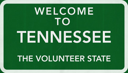 Welcome to Tennessee USA Road Sign