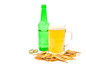 many salty fishes and light beer