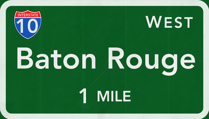 Baton Rouge USA Interstate Highway Sign