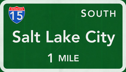 Salt Lake City Interstate Highway Sign
