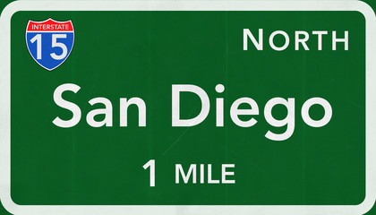 San Diego Interstate Highway Sign