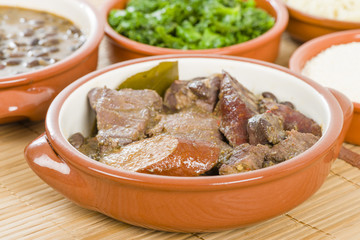 Feijoada - Brazilian beef, sausage, pork and black bean stew