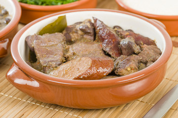 Feijoada - Brazilian beef, sausage, pork and black bean stew