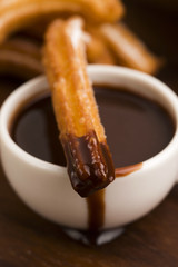 deliciuos spanish Churros with hot chocolate