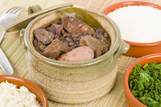 Feijoada - Brazilian beef, sausage, pork and black bean stew