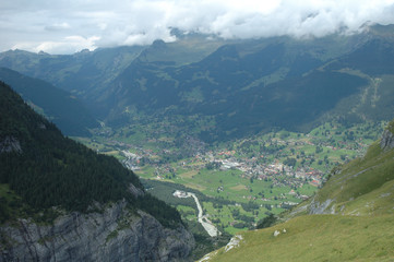 Naklejka premium Grindelwald in Alps Switzerland