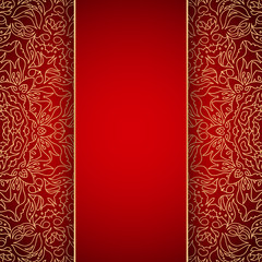 Elegant background with gold lace ornament