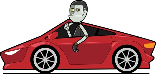 Robot in car