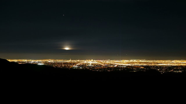 Las Vegas Moonrise Time Lapse