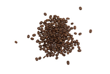 Pile of Loose Coffee Beans Isolated