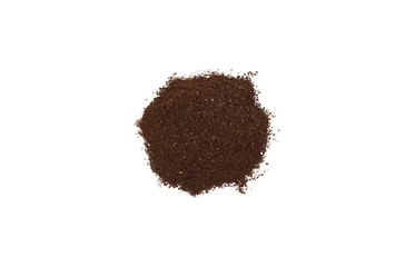 Ground Coffee Isolated on White