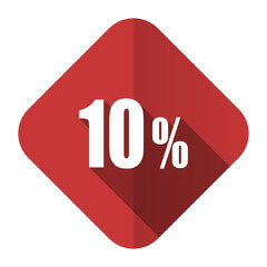 10 percent flat icon sale sign