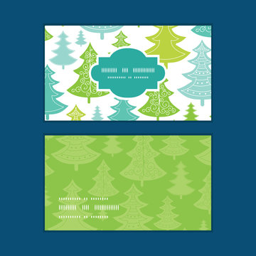 Vector holiday christmas trees horizontal frame pattern business