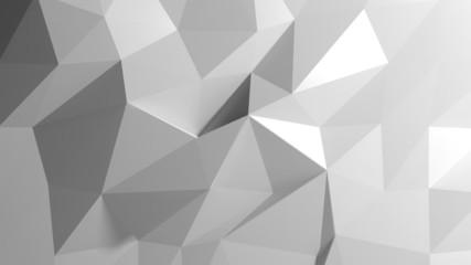 Abstract white low poly background - obrazy, fototapety, plakaty