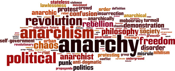 Anarchy word cloud concept. Vector illustration