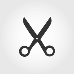 Scissors icon, flat design