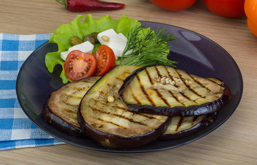Grilled aubergine