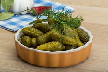Marinated small cucumber