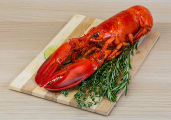 Boiled lobster