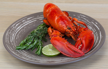 Boiled lobster