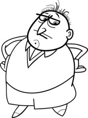 boss or man coloring page