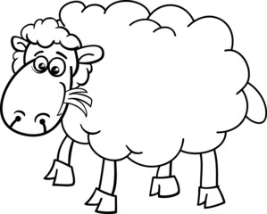 sheep farm animal coloring page