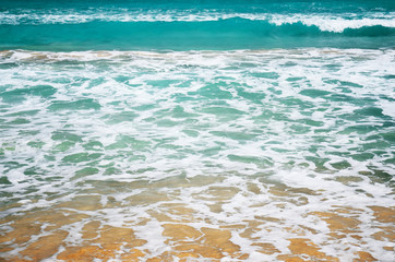 Caribbean foamy structure of sea water