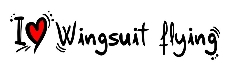 Wingsuit flying love