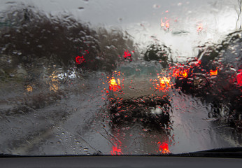 Driving in rain © Sarah Jane